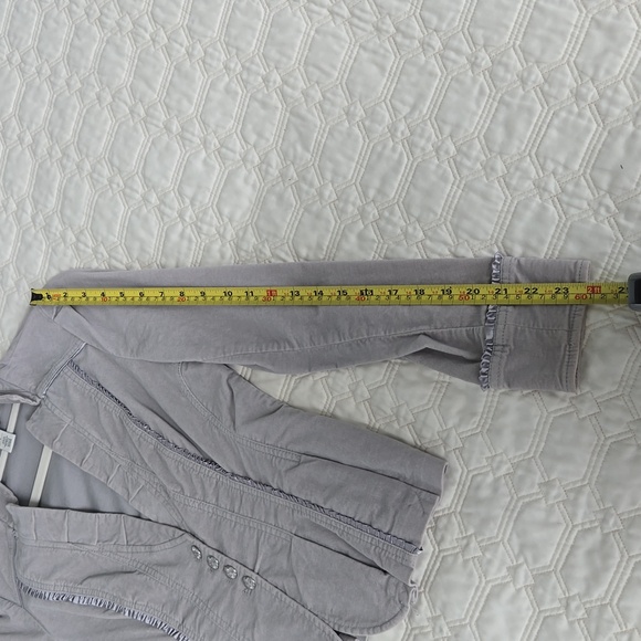 WHBM White House Black Market Grey Velvet Blazer with Grey Satin Trim Sz 4 - Picture 13 of 15